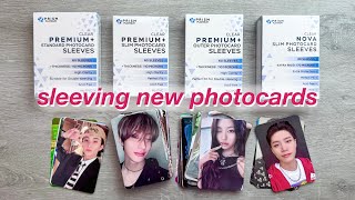 sleeving new photocards with prism platinum  riize aespa nct taeil and mark  more [upl. by Cristoforo226]