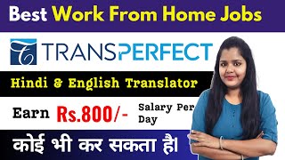 Online Hindi English Translator Job  Online Work From Home  Transperfect  Work From Home Job 2024 [upl. by Edd]