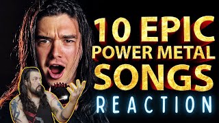 Dan Vasc  10 EPIC Power Metal Songs in 6 MINUTES  First Time Reaction [upl. by Eshman]