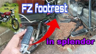 fz footrest in splendor  ബൈക്ക് വേറെലെവൽ look ആക്കി  splendormodified modified [upl. by Myrle]