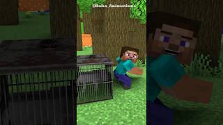 Steve And The Wolf In The Woods minecraftanimation [upl. by Ber]