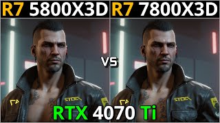 RYZEN 7 5800X3D vs RYZEN 7 7800X3D  Test in 10 Games  1080p  RTX 4070 Ti  2024 [upl. by Yenoh]