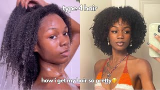 my wash day routine in 2024🫧 type 4 natural hair wash amp go [upl. by Duthie]