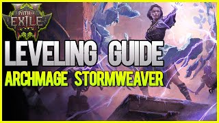 PoE 2  Day 1 Leveling Guide  Archmage Stormweaver [upl. by Yenots]