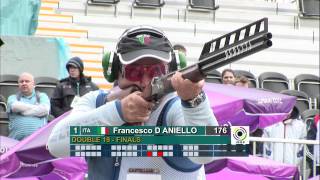 Finals Double Trap Men  ISSF World Cup in all events 2012 London GBR [upl. by Zerla]