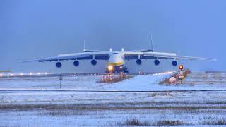 Antonov An225 UR82060 landing in Rzeszow GYDRZE 28122021r [upl. by Enaed481]