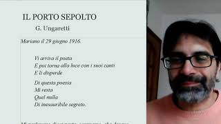 Il porto sepolto di Giuseppe Ungaretti poesia spiegazione [upl. by Elexa781]