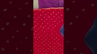 Strawberry Bandhani Khadi Cotton Saree CK279 bandhanisaree khadicottonsarees sareeonline saree [upl. by Obediah]