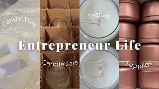 Entrepreneur Life Vlog  Double Wicking Apothecary Jars Business Name Change Photography Ideas [upl. by Margarida483]