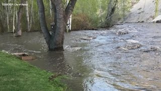 Measuring southern Idahos snowpack levels as rivers still run high [upl. by Erfert650]