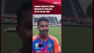 Hardik Pandya’s Stern Message To Trollers After T20 WC Win [upl. by Clynes]