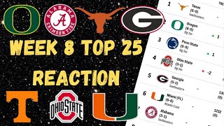 College Football AP Top 25 Poll Reaction for Week 8 [upl. by Ayerhs626]