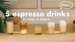 5 espresso drinks to make at home☕️ [upl. by Wrench]