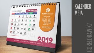 Cara membuat Desain Kalender di Coreldraw [upl. by Kara243]