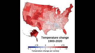 US temperature change between 1900 and 2020 [upl. by Siul320]