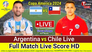 LIVE 🔴 Argentina vs Chile Live  Copa America 2024  Full Match Live Score HD  Agr vs Chi Live [upl. by Lehcyar]