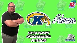 Kent State vs Akron 11924 Free College Basketball Picks and Predictions  NCAAB Pick [upl. by Zizaludba]