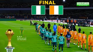 NIGERIA vs CÔTE DIVOIRE  FINAL  African Cup of Nations 2023  Full Match  Osimhen vs Haller PES [upl. by Sammer]