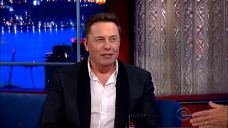 Elon Musk Stephen Colbert Full Interview [upl. by Kolodgie]