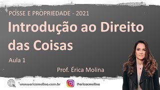 AULA 1  INTRODUÇÃO AO DIREITO DAS COISAS [upl. by Nosrettap]