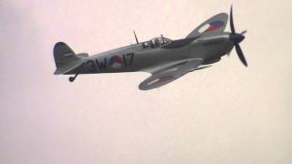 Submarine Spitfire Solo Display  Kleine Brogel Air Show 13092014 [upl. by Airdnola674]