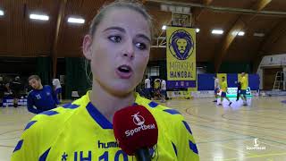 Britt Laurent na ruime zege vs Brussel met Olse Merksem [upl. by Acinna]