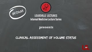 Clinical Assessment of Volume Status with Dr Cavallazzi [upl. by Uno]