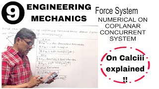 𝐄𝐍𝐆𝐈𝐍𝐄𝐄𝐑𝐈𝐍𝐆 𝐌𝐄𝐂𝐇𝐀𝐍𝐈𝐂𝐒  FORCE SYSTEM NUMERICAL ON COPLANARCONCURRENT SYSTEM PART9 𝐃𝐀𝐍𝐆𝐄𝐒 𝐀𝐂𝐀𝐃𝐄𝐌𝐘 [upl. by Corson441]