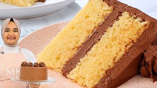 The most buttery tender YELLOW CAKE Ive ever had With super creamy chocolate frosting [upl. by Kernan851]