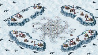 Red Alert 2  Extra hard AI  7 vs 1  Arctic tiwst map  America  us [upl. by Ennaeiluj]