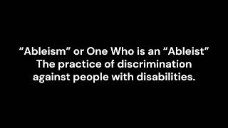 Ableism Definition [upl. by Carlie]