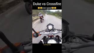 Crossfire vs duke  Bike race bikerace crossfire duke motogp viral song youtubeshorts [upl. by Yllet]