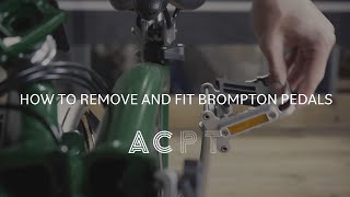 How To Remove And Fit Brompton Pedals [upl. by Foley]