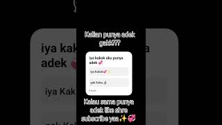 Kalian punya adek gakk Yang sama like komen yang gak sama subscribe✨💞 [upl. by Bathelda]