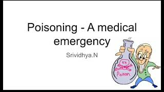 Poisoning Medical emergency AntidoteNursing management [upl. by Herrmann]