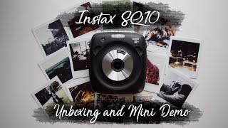 UNBOXING amp MINI DEMO  FujiFilm Instax Square SQ10 [upl. by Jacey]