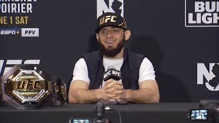 Islam Makhachev PostFight Press Conference  UFC 302 [upl. by Geer]