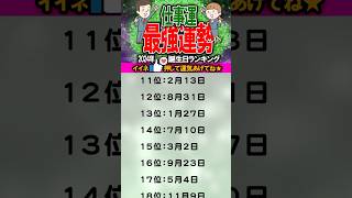 2024年【仕事運】最強運勢ランキングTOP100 2024年の運勢 占い 誕生日 仕事運 [upl. by Assinna]