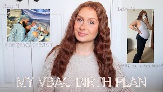 LETS TALK BIRTH PLAN🤰🏼  vbac edition [upl. by Rorrys449]