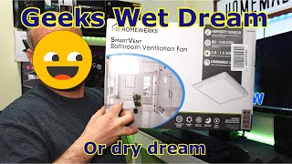 A Geeks Dream SmartVent Bathroom Fan Homewerks 714580VHS [upl. by Iow31]