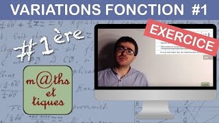 EXERCICE  Etudier les variations dune fonction Niv1  Première [upl. by Maharg677]