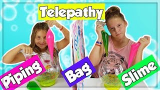 TWIN TELEPATHY PIPING BAG SLIME CHALLENGE PARTIE 1 en français [upl. by Arerrac]