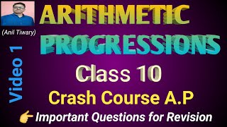 Class 10 MathsChapter 5Arithmetic Progression AP Crash Course AP Video1 TiwaryInstituteofMaths [upl. by Anen]