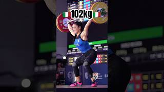 Slow motion of Giulia Miserendino 64kg 🇮🇹 102kg  225lbs 2024 European U23 Weightlifting Champs [upl. by Olivia]