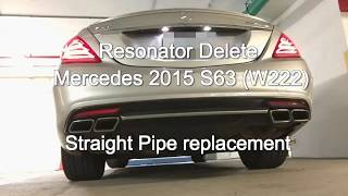 Mercedes S63 AMG Modified Exhaust Resonator Delete [upl. by Lianne]