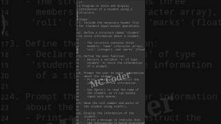 C Program to store and display student information using structure  struct keyword in c shorts c [upl. by Amice200]