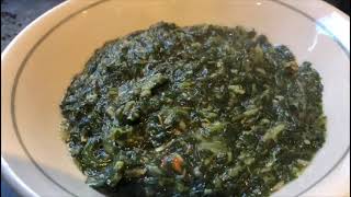 molokhia recipe jute mallow green veg side dish [upl. by Alleram]