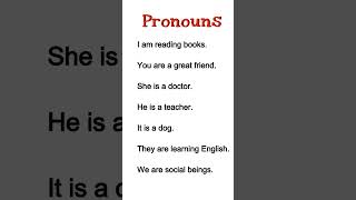 Subject pronouns english englishgrammar englishlearningskills englishlearningprocess [upl. by Thekla]