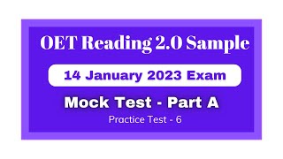 OET 20 Reading Mock Test With Answers  OET Reading sample for nurses  oet oetexam oetreading [upl. by Stickney453]