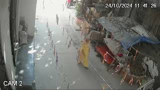 the man parked bike to near head of scooty almost to close and cow drinking water from drum part 2 [upl. by Henleigh]